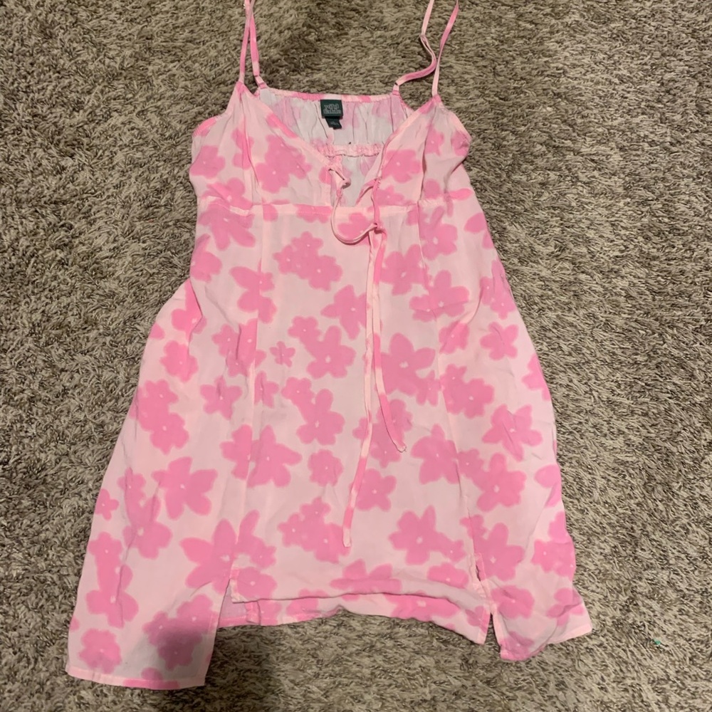 pink flower dress w/ pockets